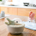 Light Blue Pet Bowl Pet Food Spoon